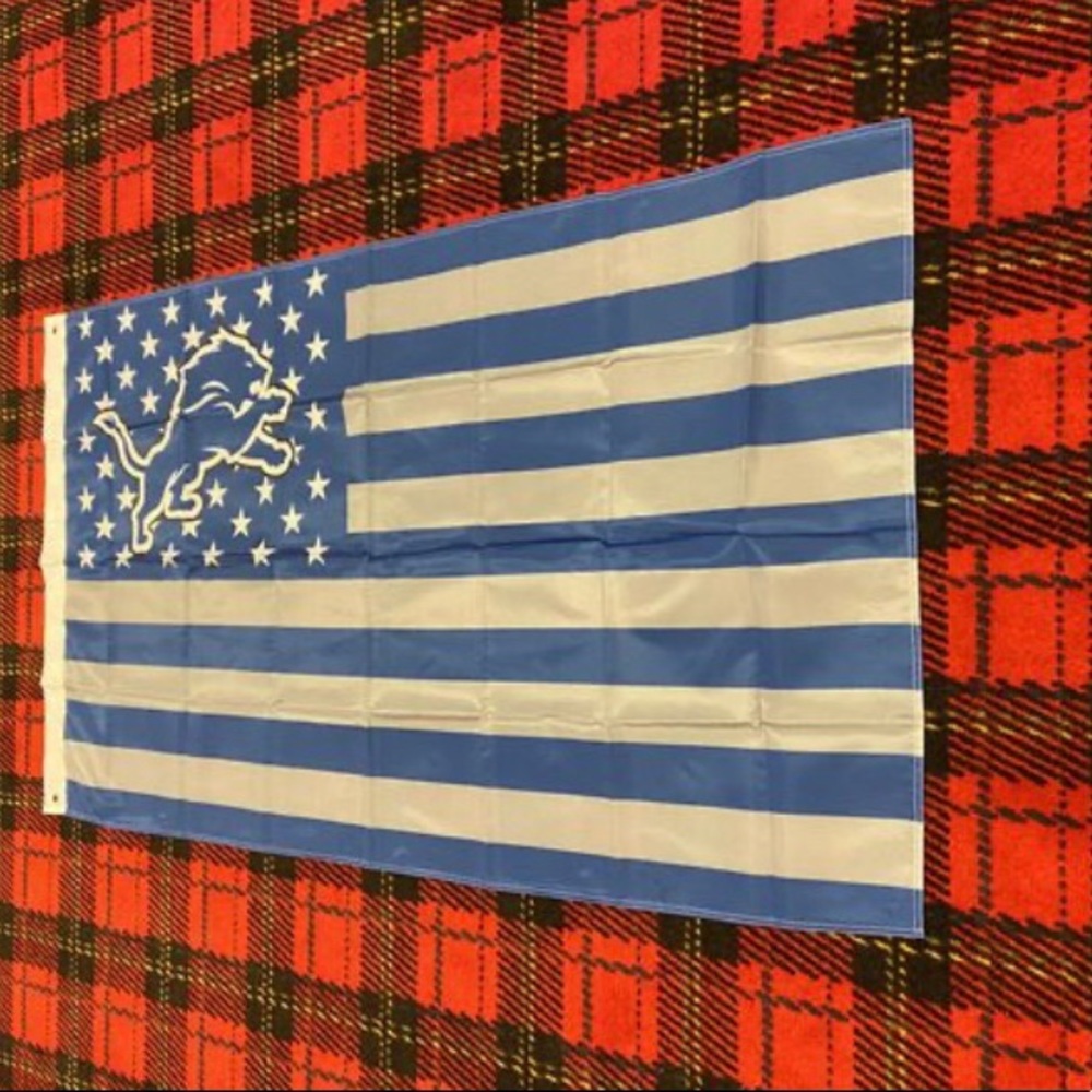Brand new Detroit Lions banner flag